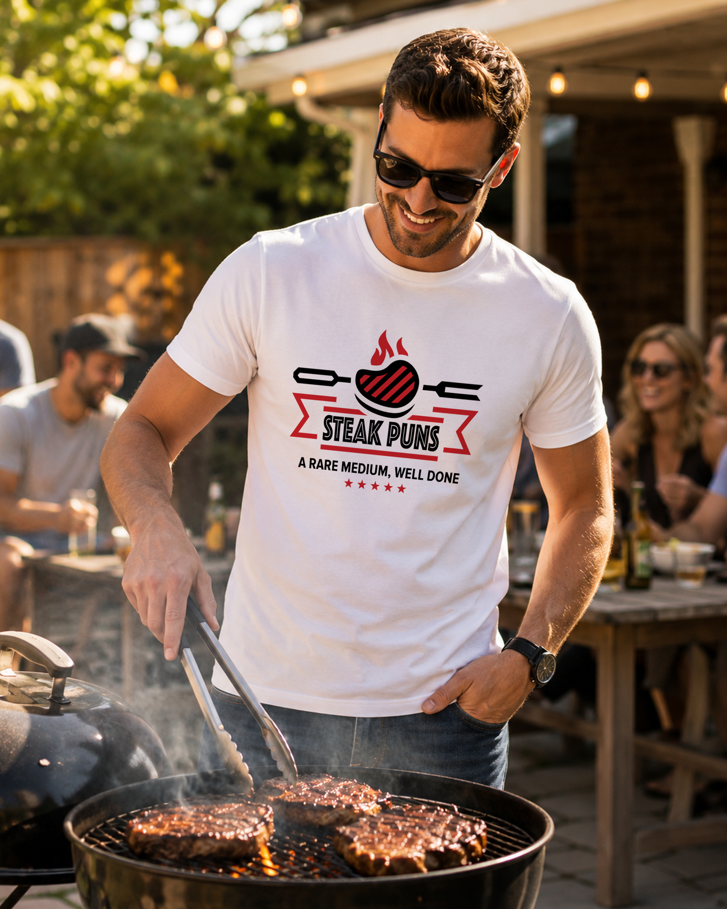 Steak Puns - A Rare Medium Well Done Tee