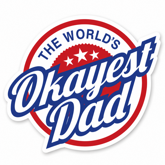 World's Okayest Dad Sticker
