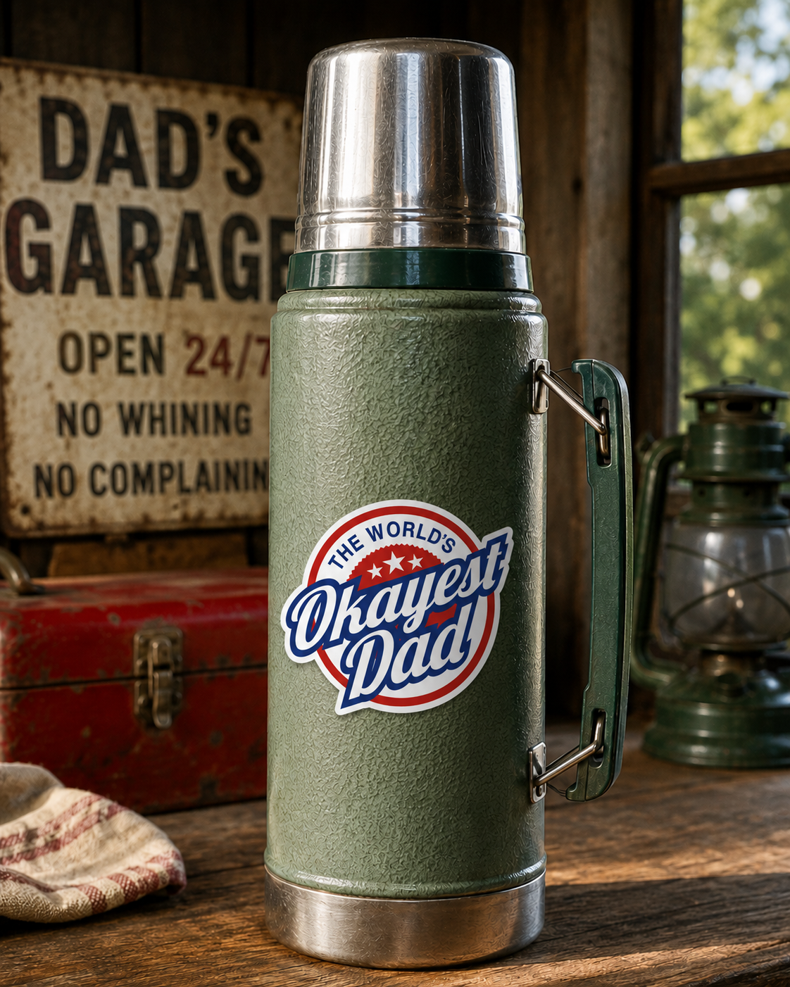 World's Okayest Dad Sticker
